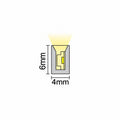 ATOM LED — 4x6mm FreeCut Mini Neon Flex dimension diagram showing 4mm width and 6mm height