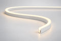 Warm White 3000K 6x12mm 12V IP65 neon flex showing the domed side-bend profile used in the product datasheet.