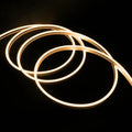 Warm white 3000K 4 x 10mm mini neon flex coil, lit