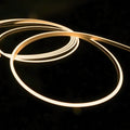 Warm white 3000K 4 x 8mm mini neon flex coil, lit