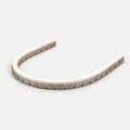 Bendable aluminium mounting profile with LED neon flex installed in a U-shaped curve on a pale grey background