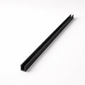 Black straight aluminium profile for 6x12mm IP67 neon flex – full-length product illustration