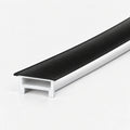 Black 30x20mm silicone profile with 37mm flange - studio product illustration