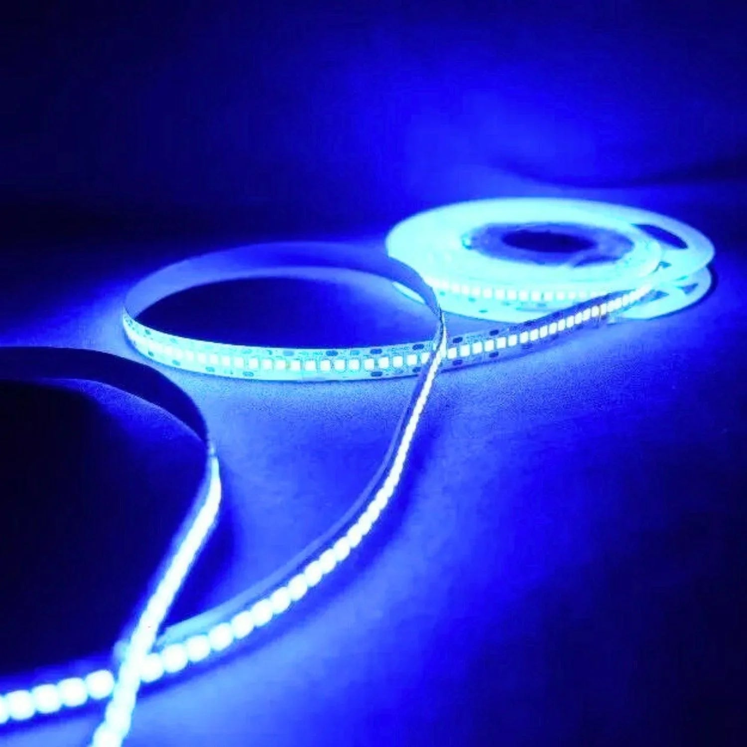 Blue LED Strip Light 12V 240 LEDs/m 1200 LEDs IP20 Non Waterproof 5 Metre Strip - ATOM LED