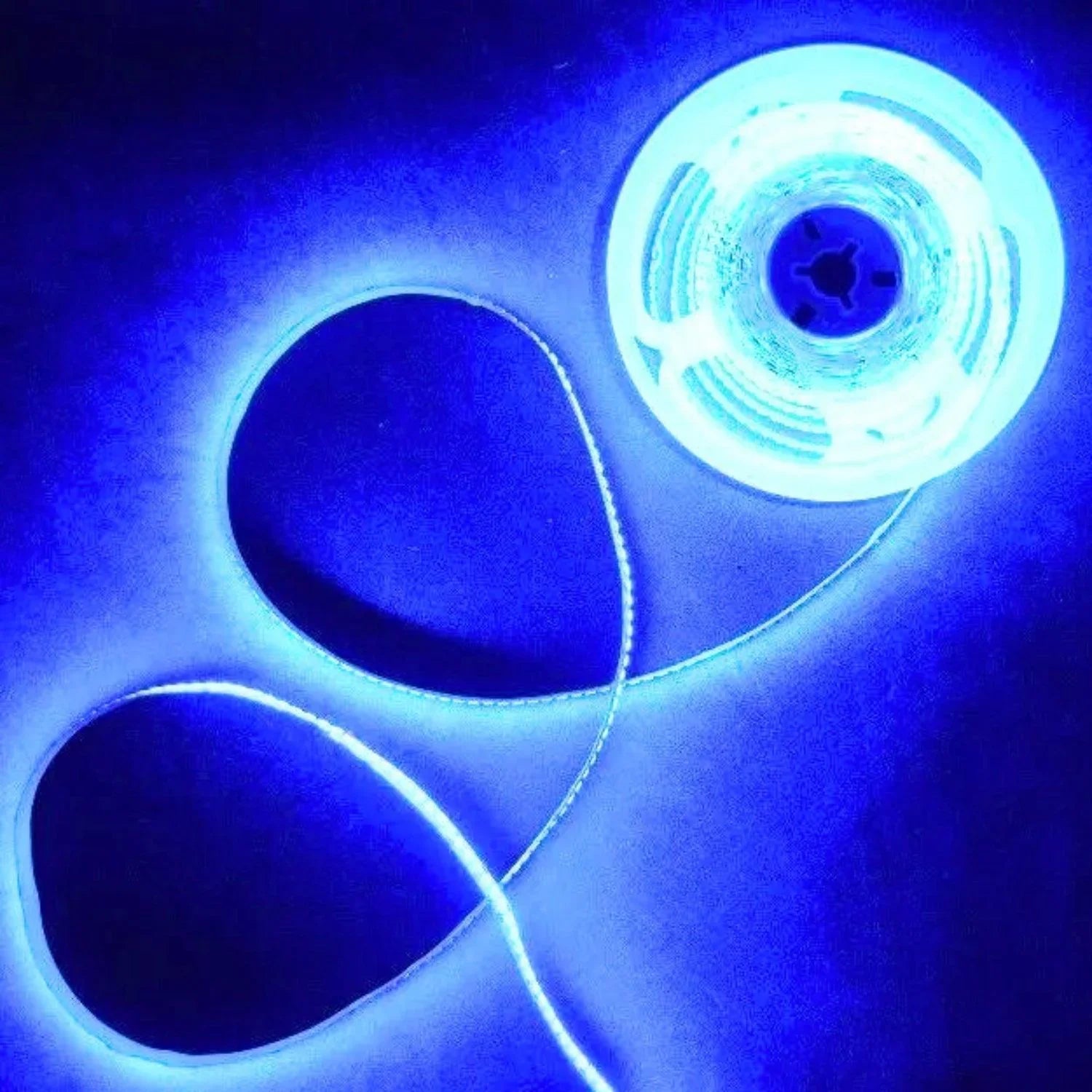 Blue LED Strip Light 12V 240 LEDs/m 1200 LEDs IP20 Non Waterproof 5 Metre Strip - ATOM LED