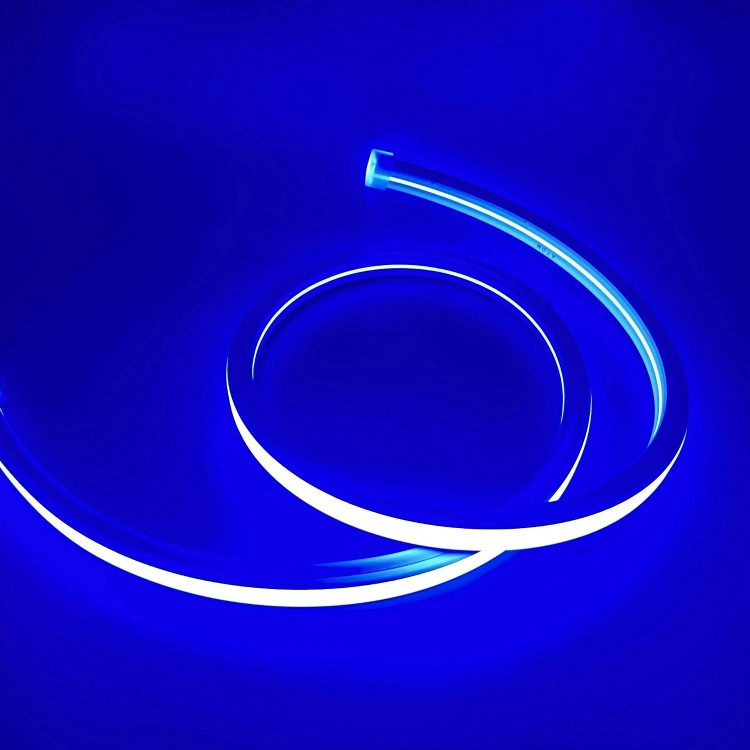Blue LED Neon Flex 16x16mm 220V 240V Top Bending 120LEDs/m 20cm Cut IP65 Waterproof with UK Plug - ATOM LED