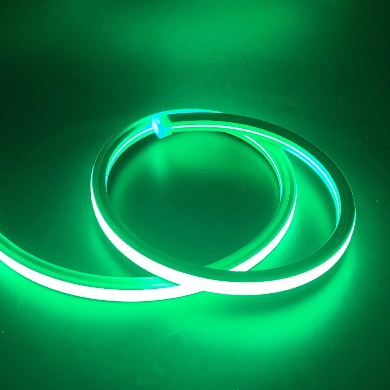 Green LED Neon Flex 220V 240V Flat Shape Top Bending 20cm Cutting IP65 with UK Plug - ATOM LED