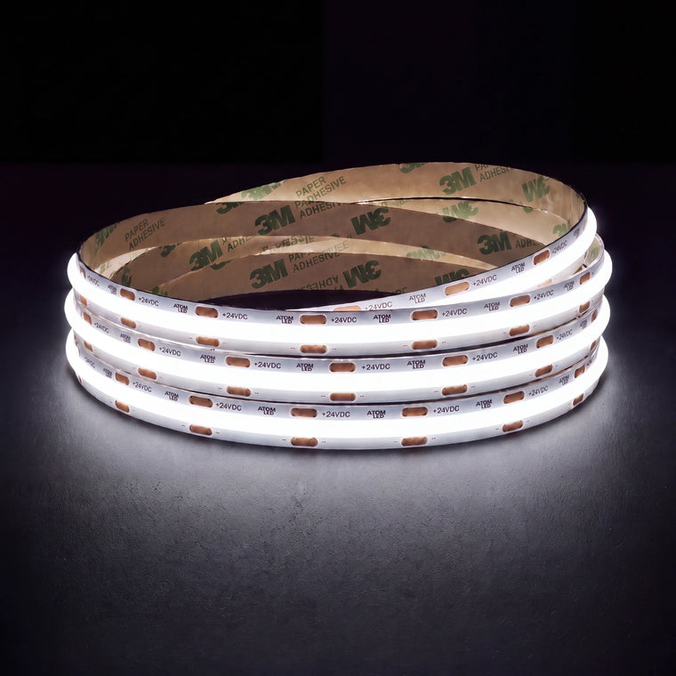 6000K COB LED Strip 24V 8mm 480LEDs/m IP20 20m Run