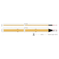 48V COB LED strip 10mm dimensions diagram 30 metre run 50mm cut