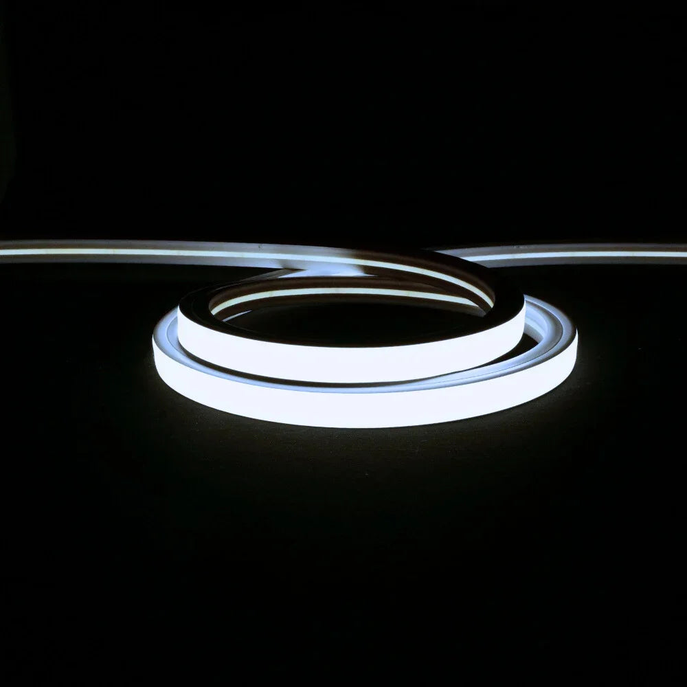 Cool White Neon Flex 6000K 48V 16x16mm Top Bend IP67 Waterproof 50m