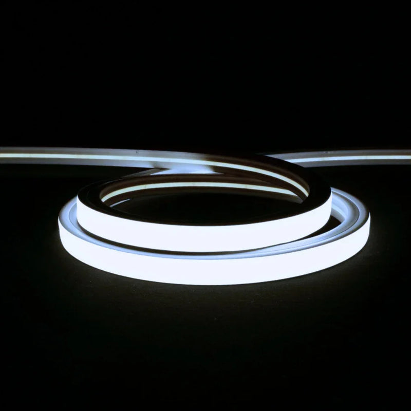 Cool White Neon Flex 6000K 48V 16x16mm Top Bend IP67 Waterproof 50m