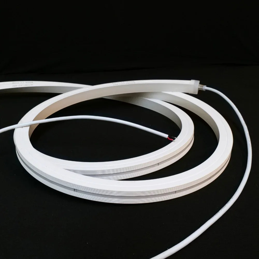 Cool White Neon Flex 6000K 48V 16x16mm Top Bend IP67 Waterproof 50m