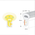 Warm White Neon Flex 14x25mm 220V 240V 120LEDs/m IP65 Waterproof with UK Plug — ATOM LED