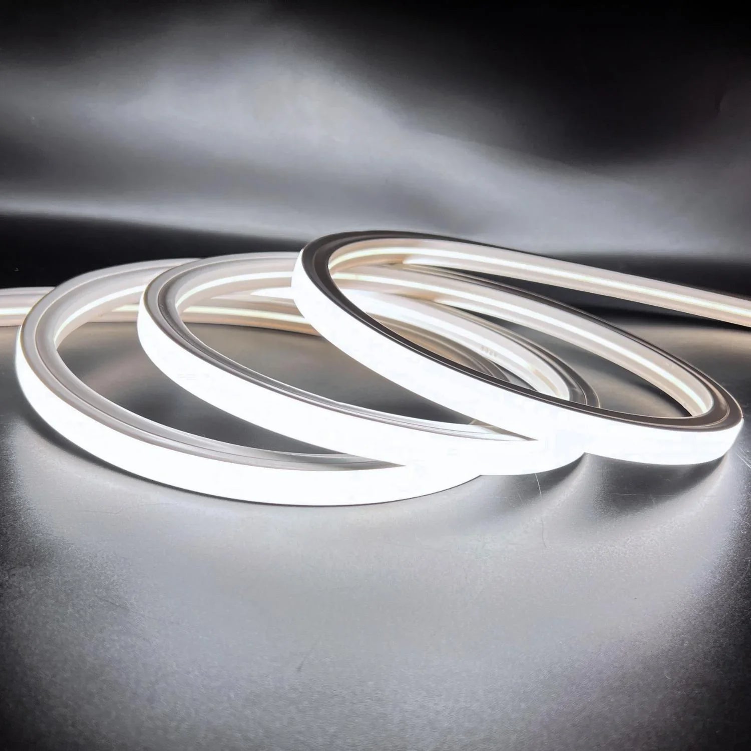Cool White Neon Flex 6000K 16x16mm 220V 240V Top Bend IP65 10cm Cut with UK Plug - ATOM LED