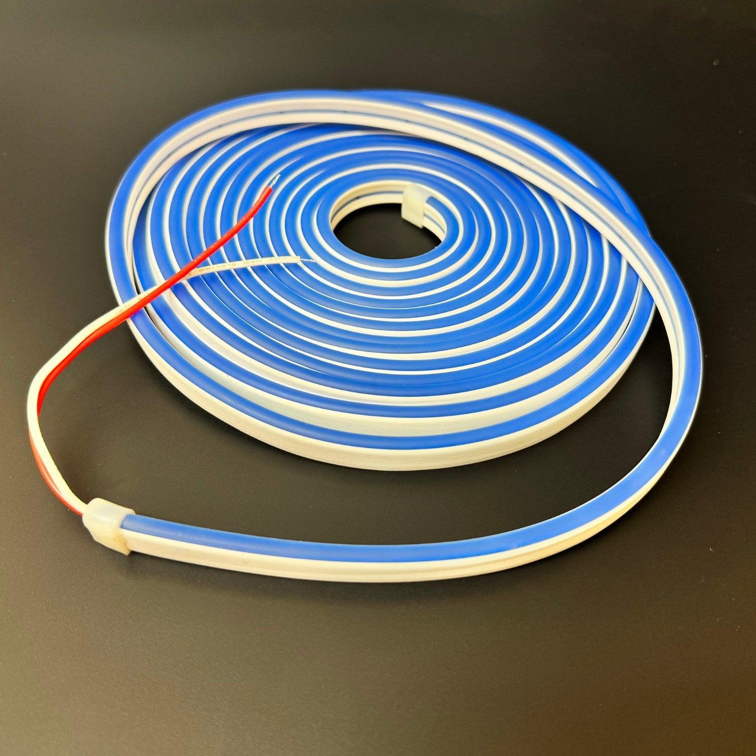 Mini Blue Neon Flex DC 12V 6x12mm 120LED/m IP65 Waterproof 1cm Cut ...