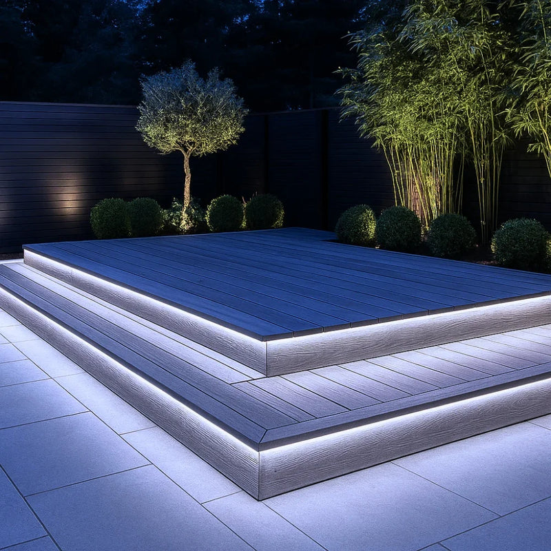 Decking LED Light Cool White Neon Flex 6000K 24V 6x12mm IP67 Waterproof Cut Anywhere
