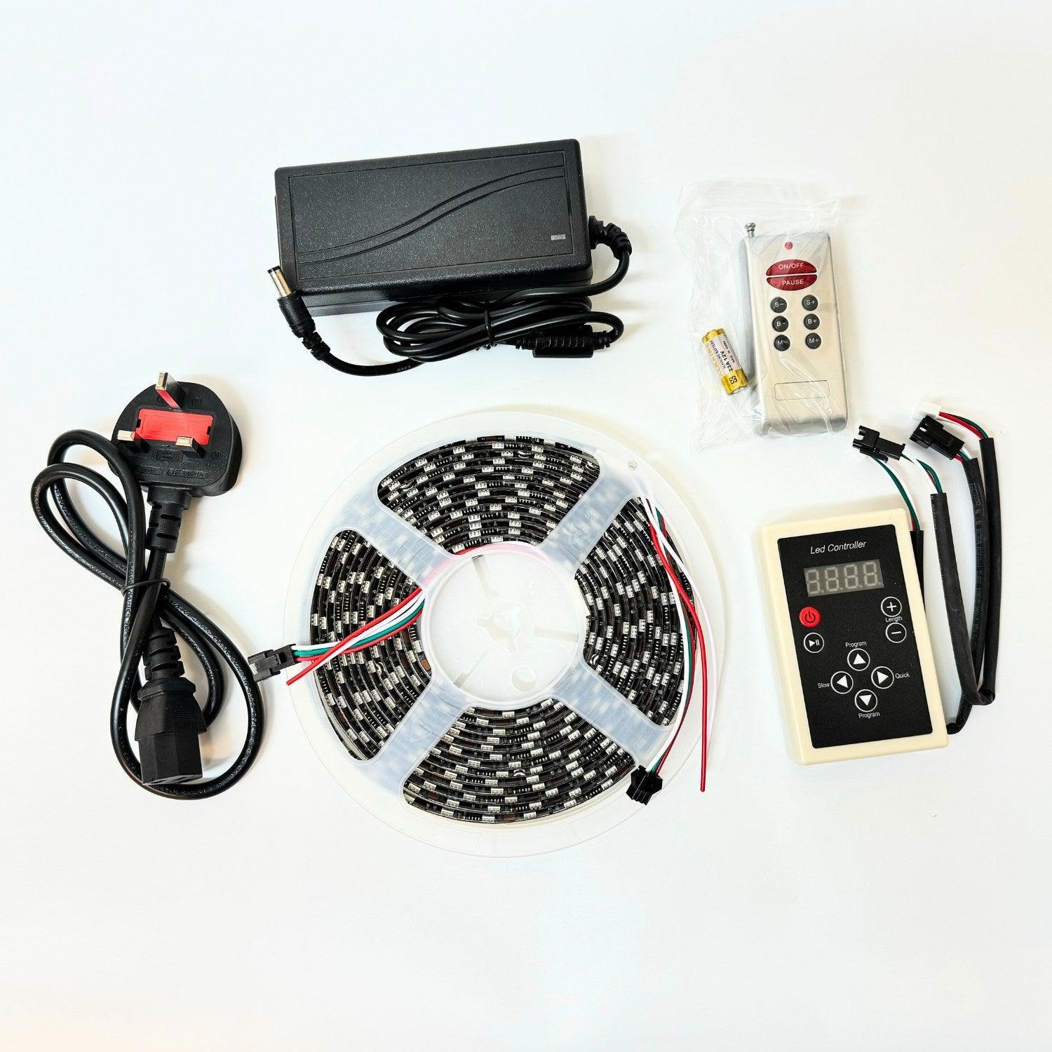 12v Rgb Digital Pixel RGB LED Strip 12V WS2811 Addressable 60LED/M 5 Metre IP65 ...
