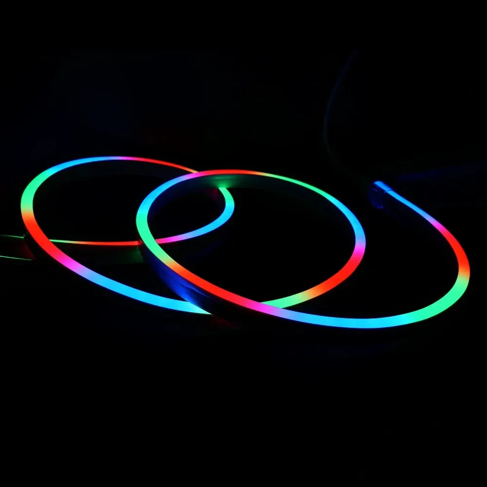 Addressable Digital Pixel RGB Neon Flex 24V 10x20mm IP67 Waterproof WS2811 — ATOM LED
