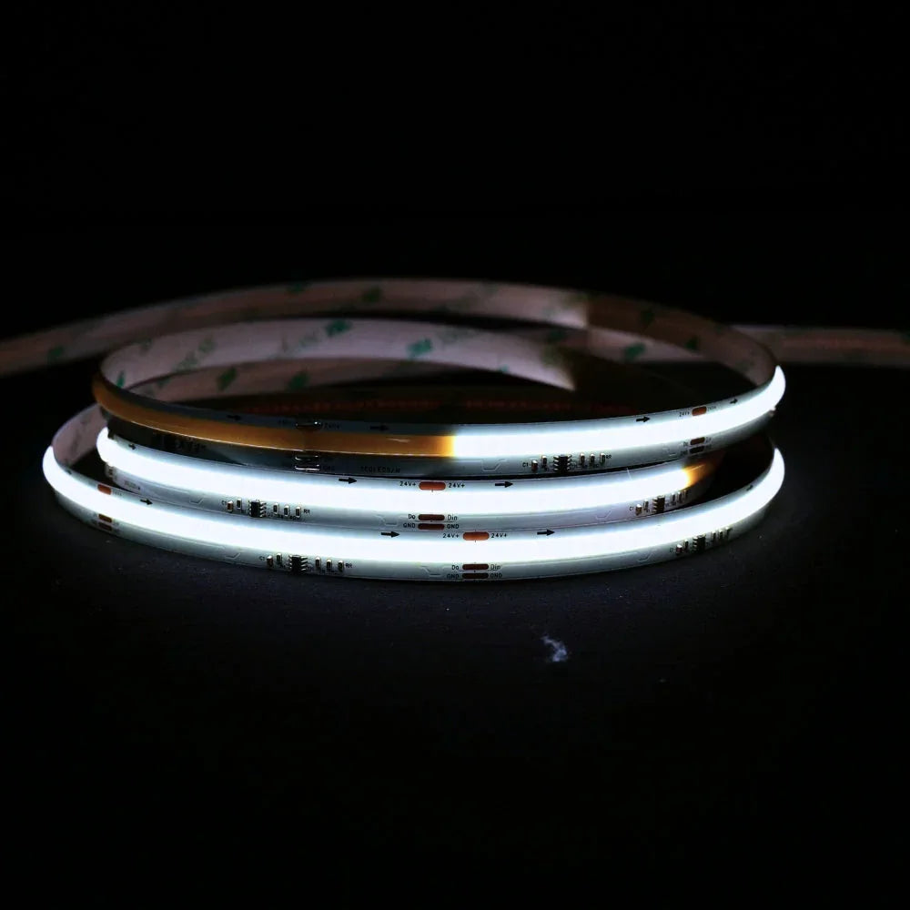 Digital Pixel SPI 2811 COB Strip Cool White 6000K 24V IP20 waterflow led strip