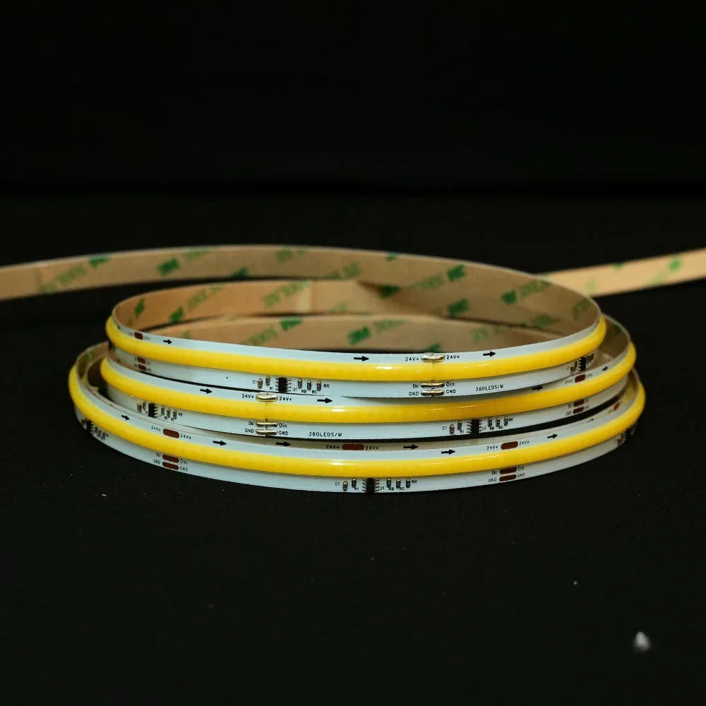 Digital Pixel SPI 2811 COB Strip Cool White 6000K 24V IP20 waterflow led strip