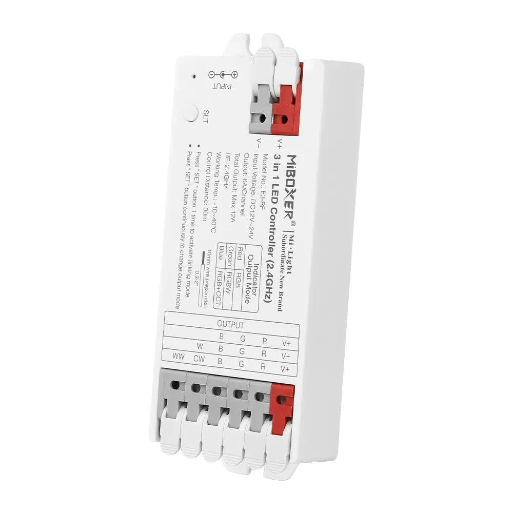 Miboxer E3-RF 3 in 1 LED RF Controller 12V-24V RGB/RGBW & RGB+CCT
