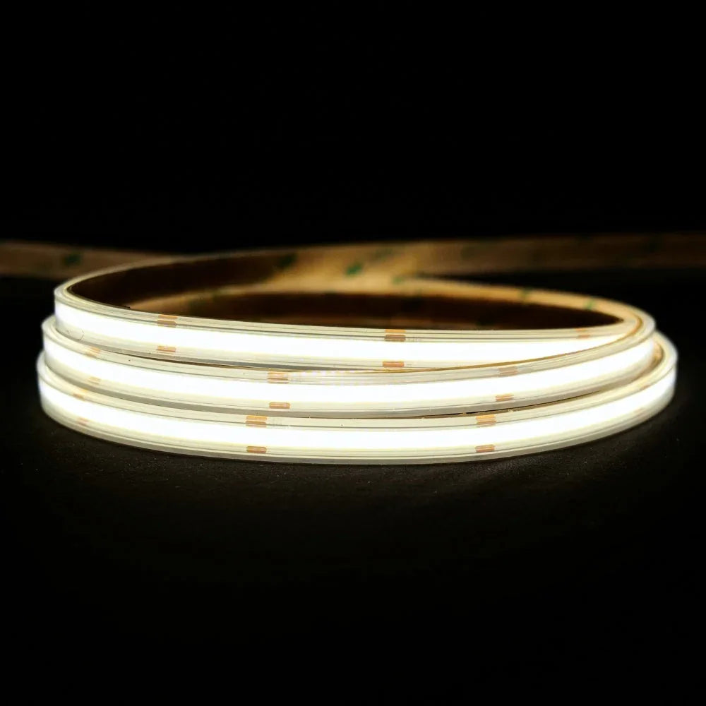 extra long Natural White 4000K COB LED Strip 24V 480LEDs/m IP67 Waterproof 20m Run