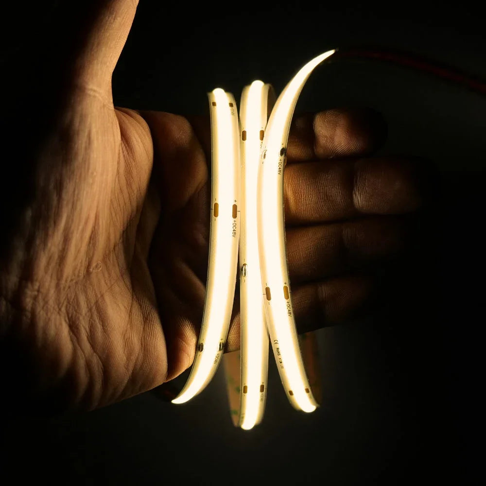 extra long Warm White 3000K COB LED Strip 24V 480LEDs/m IP20 20m Run