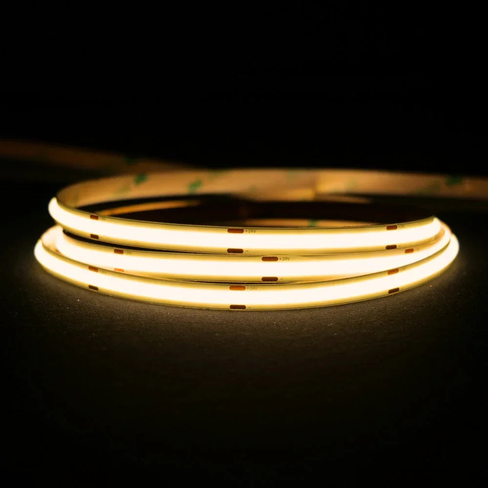 extra long Warm White 3000K COB LED Strip 24V 480LEDs/m IP20 20m Run