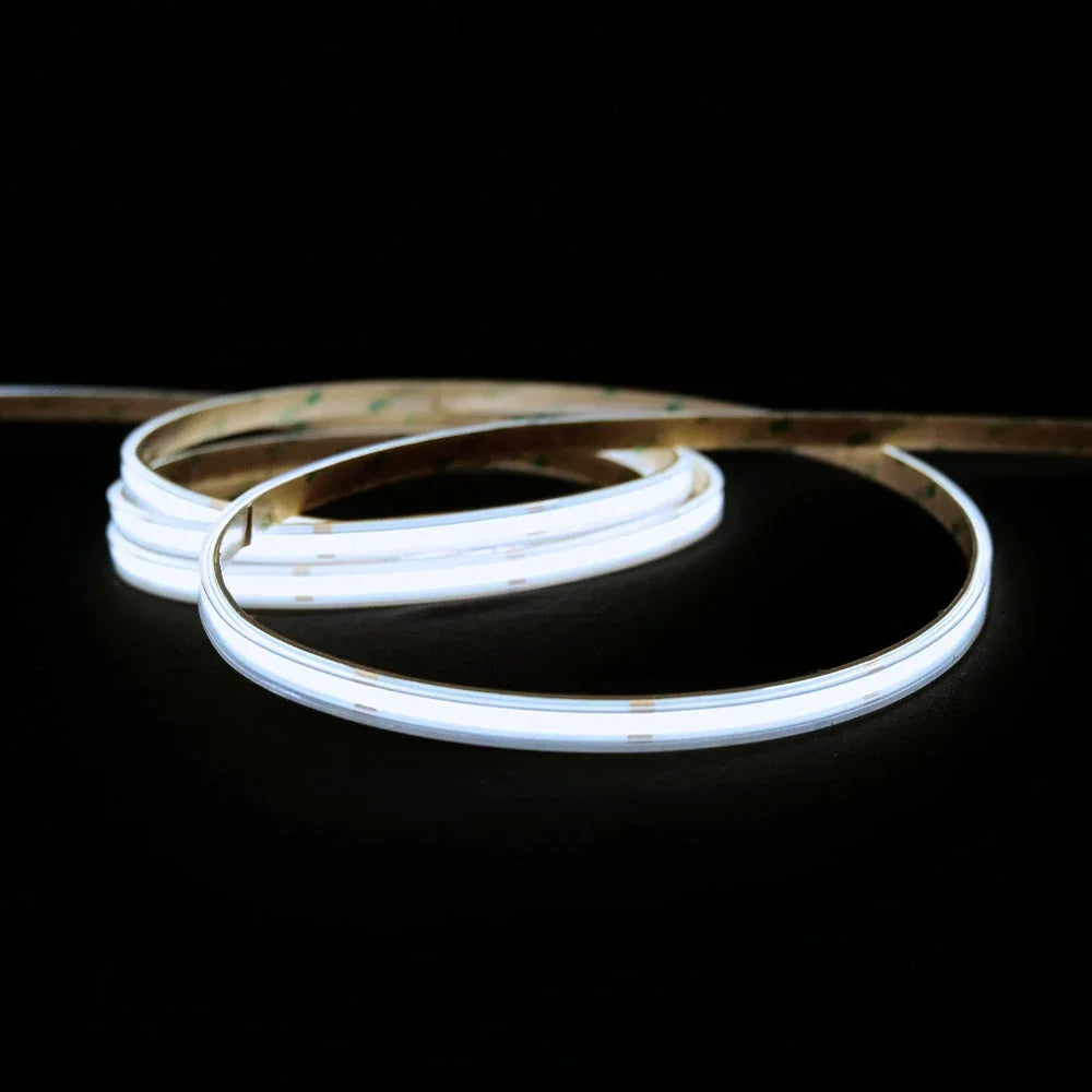 extra long Cool White 6000K COB LED Strip 48V 480LEDs/m IP67 Waterproof 30m Run