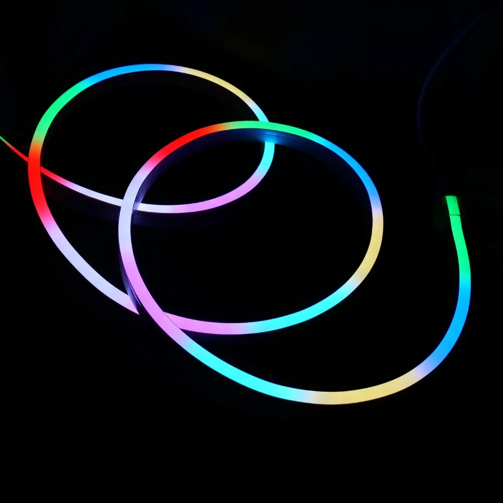 Addressable Digital Pixel RGB Neon Flex 24V 10x20mm IP67 Waterproof WS2811 — ATOM LED