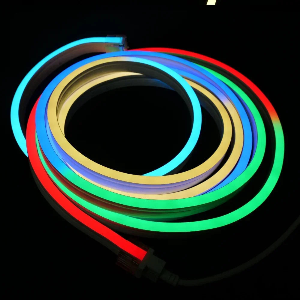 Addressable Digital Pixel RGB Neon Flex 24V 10x20mm IP67 Waterproof WS2811 — ATOM LED