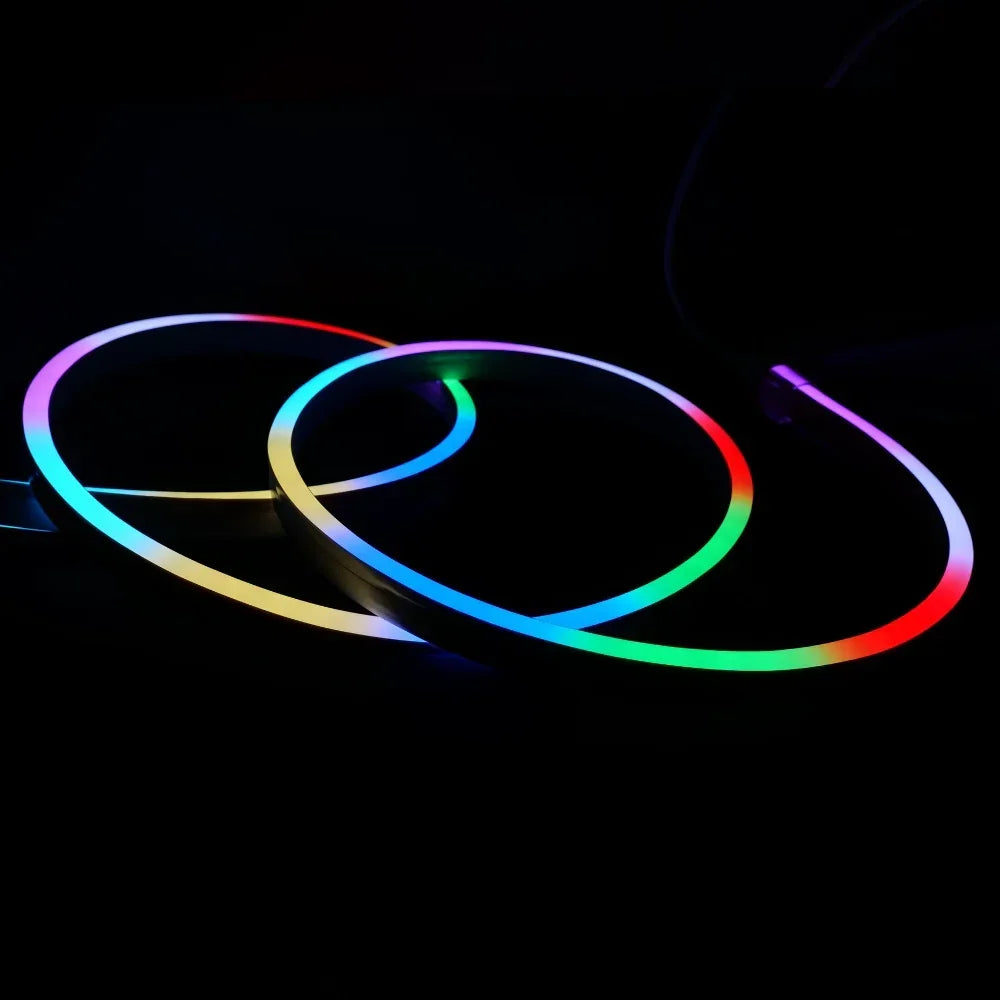 Addressable Digital Pixel RGB Neon Flex 24V 10x20mm IP67 Waterproof WS2811 — ATOM LED