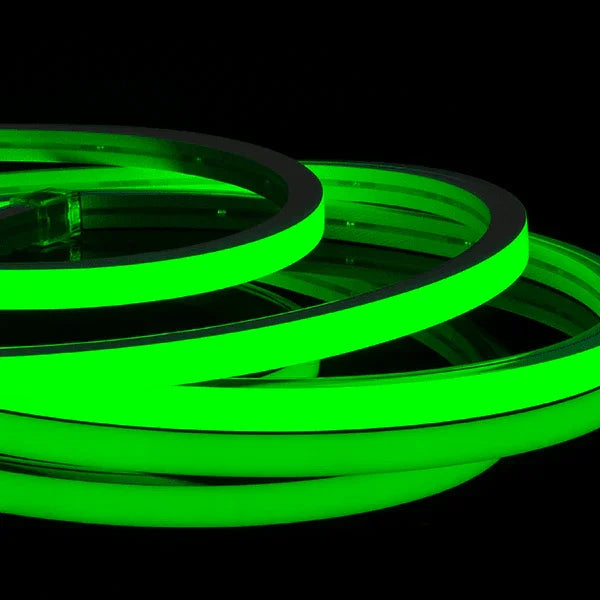 Green LED Neon Flex 220V 240V Flat Shape Top Bending 20cm Cutting IP65 with UK Plug - ATOM LED