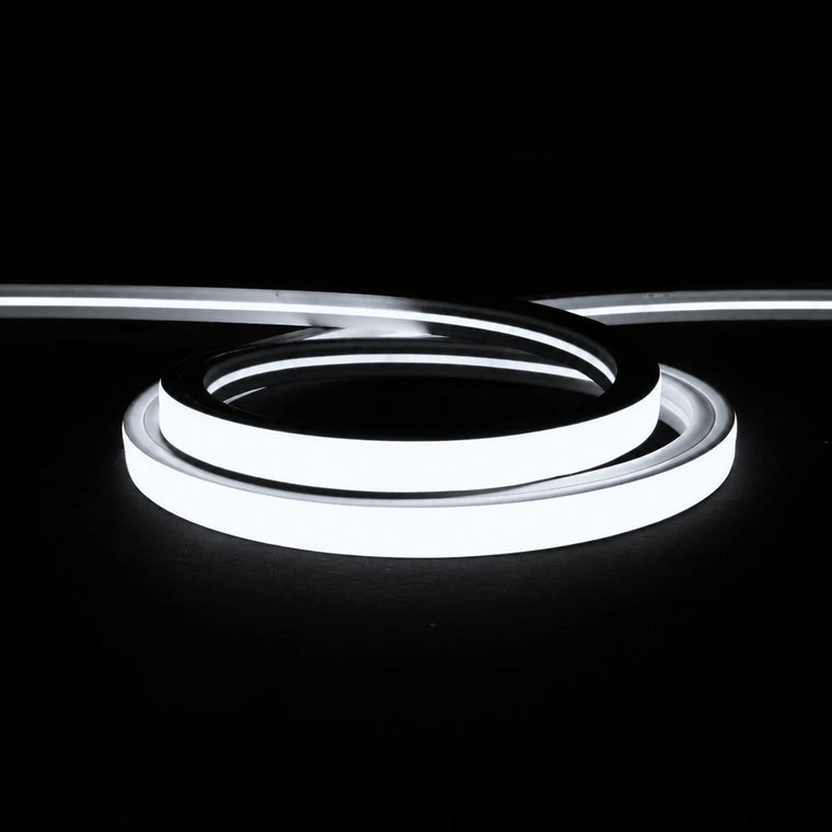 18x16mm Flat Neon Flex48V IP68 Cool White6000K - original main product image adapted to the listed white colour