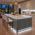 4x6mm FreeCut neon flex 6000K cool white under kitchen cabinets and around an island