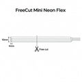 4x10mm FreeCut mini neon flex illustrating cutting to a required length — cut guide