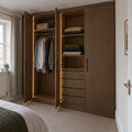 Recessed wardrobe lighting with 4x10mm FreeCut neon flex in warm white 3000K — illustration