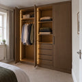 Recessed wardrobe lighting with 4x10mm FreeCut neon flex in warm white 2700K — illustration