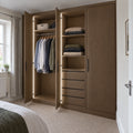 Recessed wardrobe lighting with 4x10mm FreeCut neon flex in natural white 4000K — illustration