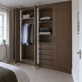 Recessed wardrobe lighting with 4x10mm FreeCut neon flex in cool white 6000K — illustration