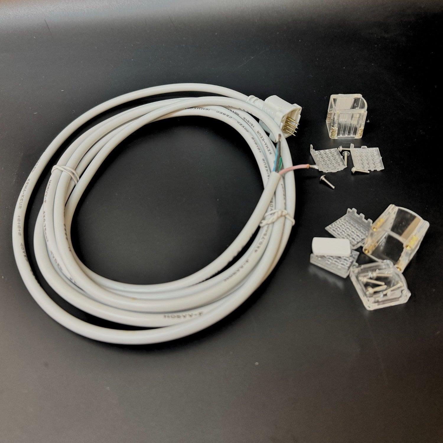 Front Cap & End Cap for for Addressable RGB LED Neon Flex 10x20mm IP68 - ATOM LED