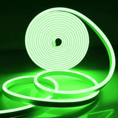 Mini Green LED Neon Flex DC 12V 6x12mm 120LED/m IP65 Waterproof 2.5cm Cut