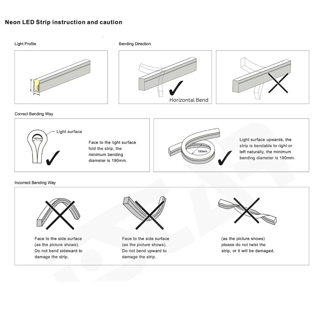 RGB Neon Flex 8x18mm DC 24V IP65 Waterproof LED Neon Flex 10 Metre