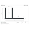 Cross-section dimensions of Bendable Tile-In Aluminium Profile for 10 × 20 mm IP67 Neon Flex — section between relief slots