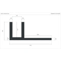 Close cross-section dimensions for LED Neon Flex Profile 6 × 12 mm tile-in channel