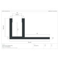 Cross-section dimensions of Bendable Tile-In Aluminium Profile for 8 × 16 mm IP67 Neon Flex — section between relief slots