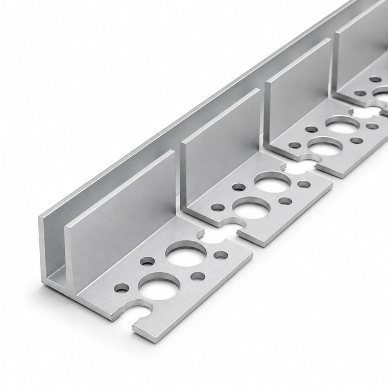 Bendable tile-in LED Neon Flex Profile for 6 × 12 mm IP67 Neon Flex — open-channel close-up, product illustration