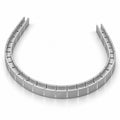10x10mm plain bendable aluminium profile for IP67 neon flex shown curved on white