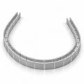 10x20mm plain bendable aluminium profile for IP67 neon flex shown curved on white