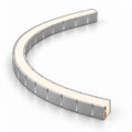 10x20mm rectangular warm-white neon flex installed inside a plain bendable aluminium profile; installation example, neon flex sold separately